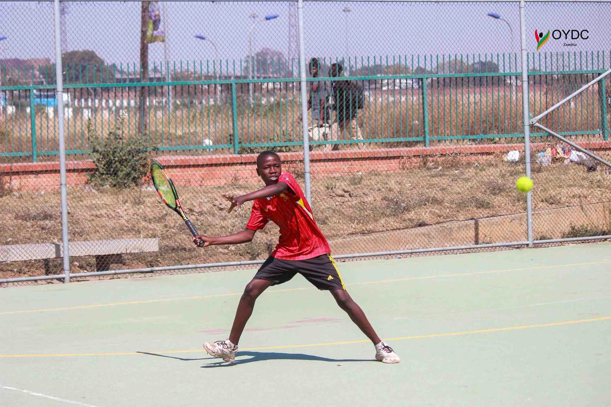 Tennis court at OYDC Zambia